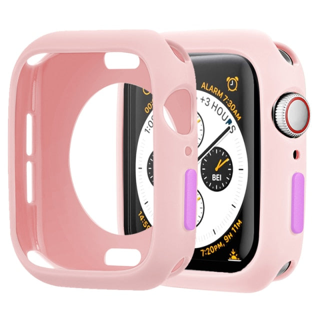 Candy Soft Silicone Case for Apple Watch 6 SE 5 4 3 2 1 42MM 38MM Cover Protection Shell for iWatch 4 5 6 3 2 40MM 44MM Bumper