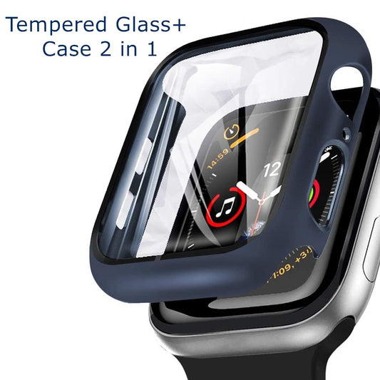 Glass + Cover For Apple Watch case 6/SE/5/4/3/2/1 iWatch 42mm 38mm bumper Tempered Glass for apple watch 44mm 40mm 42mm 38mm