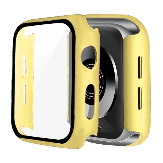 Glass + Cover For Apple Watch case 6/SE/5/4/3/2/1 iWatch 42mm 38mm bumper Tempered Glass for apple watch 44mm 40mm 42mm 38mm