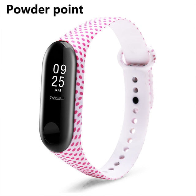 Strap For Xiaomi Mi Band 4 3 5 6 watch band Creative graffiti style Silicone bracelet replacement For XiaoMi band 4 5 Wristband