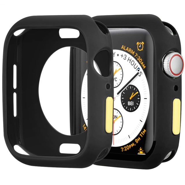 Candy Soft Silicone Case for Apple Watch 6 SE 5 4 3 2 1 42MM 38MM Cover Protection Shell for iWatch 4 5 6 3 2 40MM 44MM  Bumper