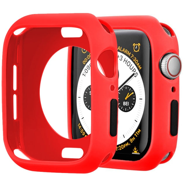 Candy Soft Silicone Case for Apple Watch 6 SE 5 4 3 2 1 42MM 38MM Cover Protection Shell for iWatch 4 5 6 3 2 40MM 44MM  Bumper