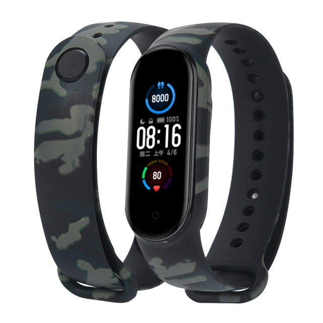 Cartoon pattern Strap For Xiaomi Mi Band 6 3 4 5 Silicone Wristband Sports Bracelet Mi Band 6 5 replacement strap For miband 3 4