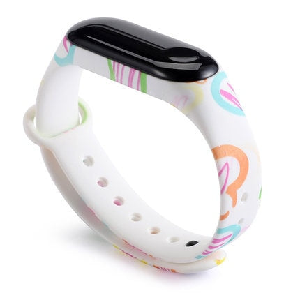 Cartoon pattern Strap For Xiaomi Mi Band 6 3 4 5 Silicone Wristband Sports Bracelet Mi Band 6 5 replacement strap For miband 3 4