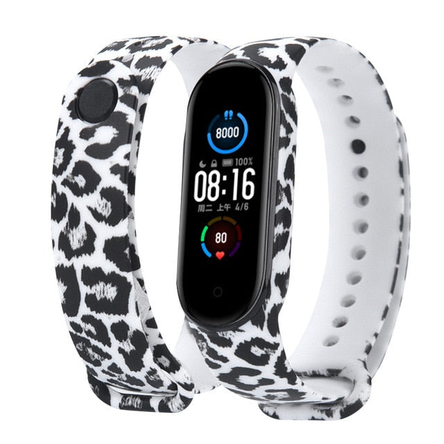 Cartoon pattern Strap For Xiaomi Mi Band 6 3 4 5 Silicone Wristband Sports Bracelet Mi Band 6 5 replacement strap For miband 3 4