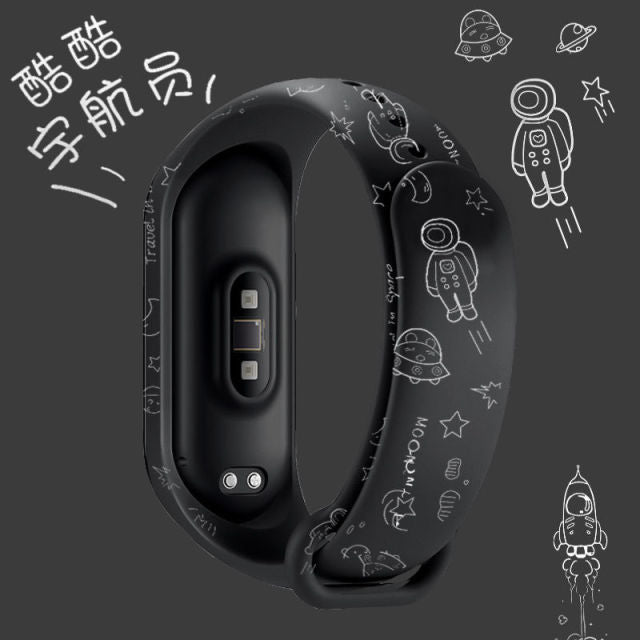 Cartoon pattern Strap For Xiaomi Mi Band 6 3 4 5 Silicone Wristband Sports Bracelet Mi Band 6 5 replacement strap For miband 3 4