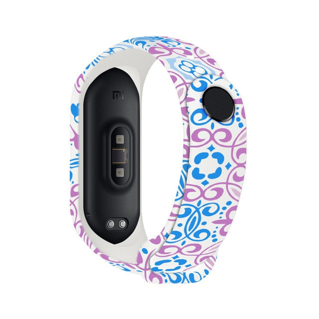 Cartoon pattern Strap For Xiaomi Mi Band 6 3 4 5 Silicone Wristband Sports Bracelet Mi Band 6 5 replacement strap For miband 3 4