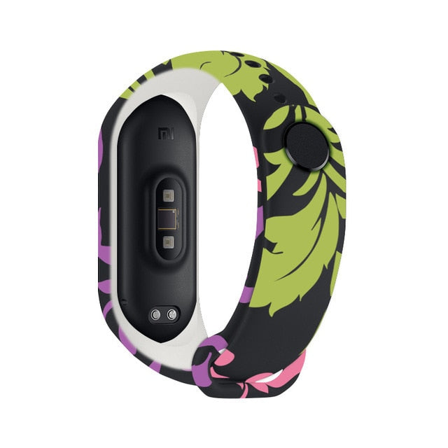 Cartoon pattern Strap For Xiaomi Mi Band 6 3 4 5 Silicone Wristband Sports Bracelet Mi Band 6 5 replacement strap For miband 3 4