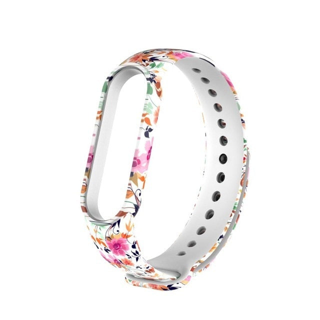 Cartoon pattern Strap For Xiaomi Mi Band 6 3 4 5 Silicone Wristband Sports Bracelet Mi Band 6 5 replacement strap For miband 3 4