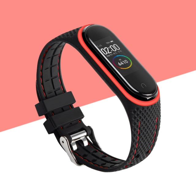 Silicone Smart watchband Strap For Xiaomi Mi band 4 5 6 Sport belt Amazfit band 5 replacement bracelet for mi band 3 4 5 6 strap