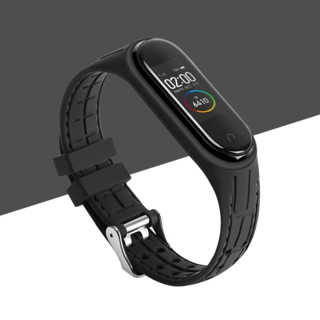 Silicone Smart watchband Strap For Xiaomi Mi band 4 5 6 Sport belt Amazfit band 5 replacement bracelet for mi band 3 4 5 6 strap