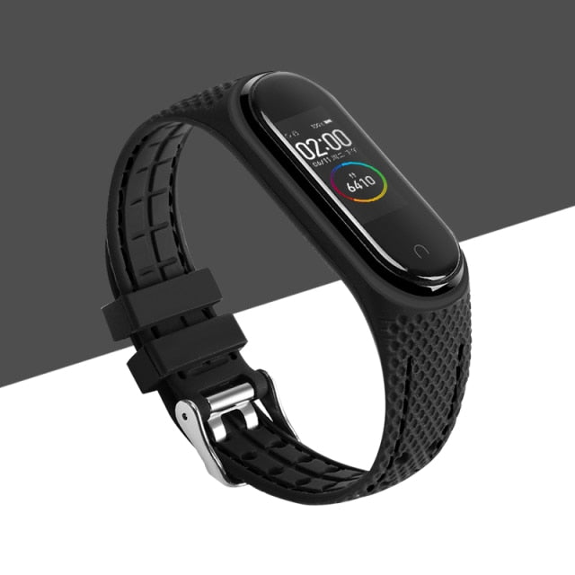 Silicone Smart watchband Strap For Xiaomi Mi band 4 5 6 Sport belt Amazfit band 5 replacement bracelet for mi band 3 4 5 6 strap