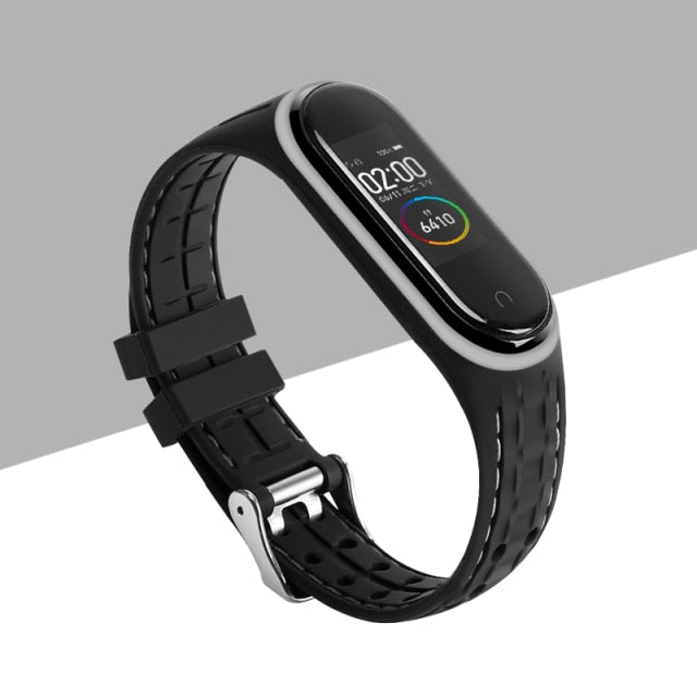 Silicone Smart watchband Strap For Xiaomi Mi band 4 5 6 Sport belt Amazfit band 5 replacement bracelet for mi band 3 4 5 6 strap