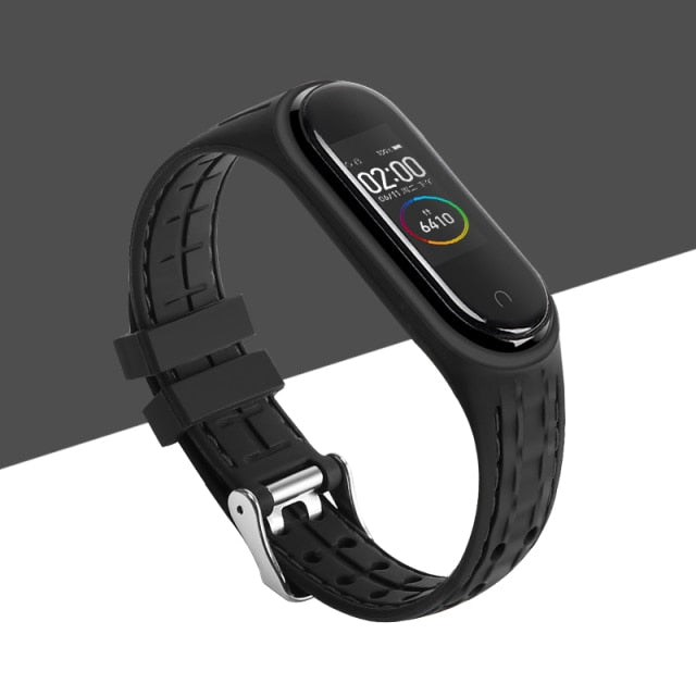 Silicone Smart watchband Strap For Xiaomi Mi band 4 5 6 Sport belt Amazfit band 5 replacement bracelet for mi band 3 4 5 6 strap