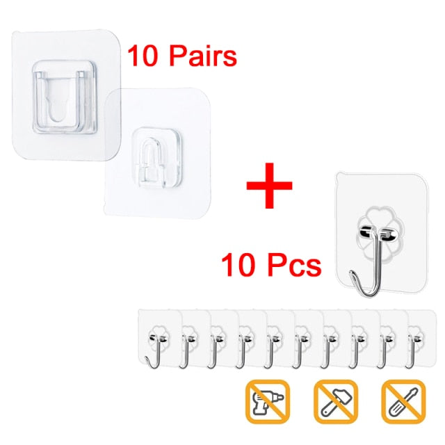 Double-Sided Adhesive Wall Hooks Hanger Strong Transparent Suction Cup Wall Holder For Kitchen dubbelzijdig klevende haken