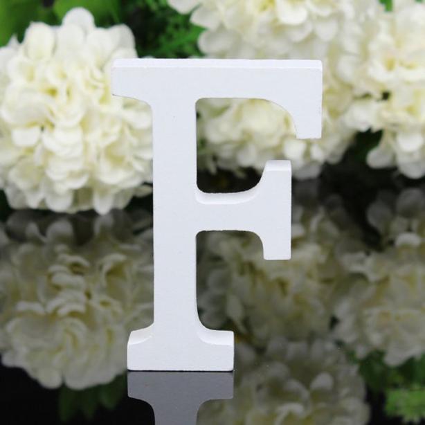 1pc Diy Freestanding Wood Wooden Letters White Alphabet Wedding Birthday Party Home Decorations Personalised Name Design QQLIFE