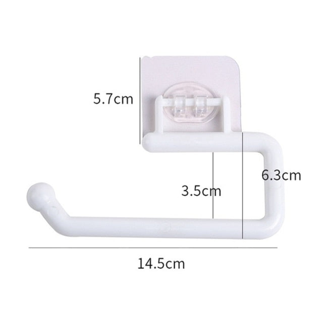 1 Pcs L-Shape Punch-Free Hook Wall Mounted Cloth Hanger for Coats Hats Towels Clothes Kitchen Rack Roll Bathroom Holder